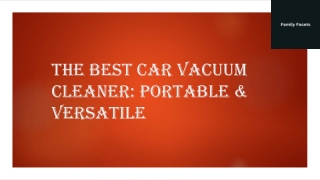 The Best Car Vacuum Cleaner: Portable & Versatile