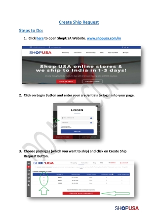 How to Create Ship Request - With company shipment