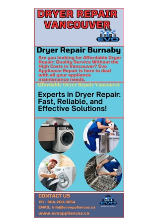 Dryer Repair Vancouver
