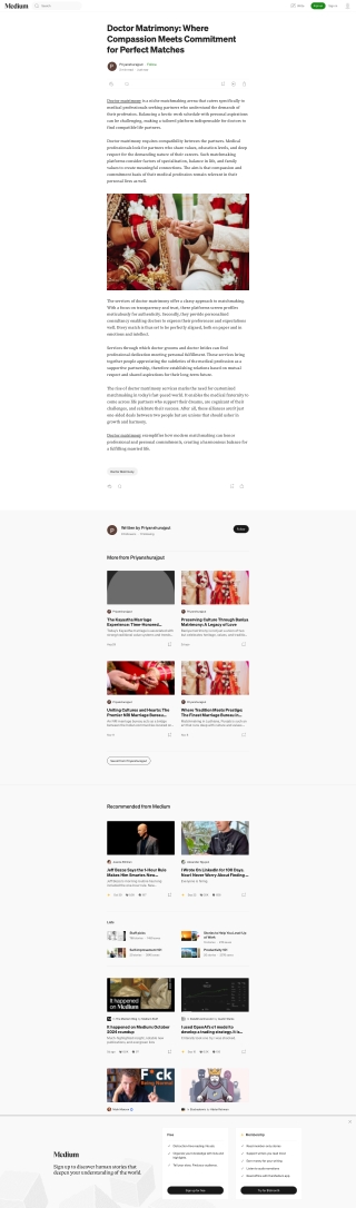 Doctor Matrimony: Where Compassion Meets Commitment for Perfect Matches