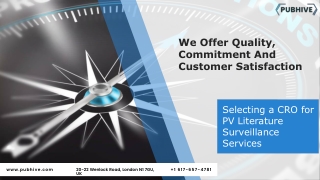 Selecting a CRO for PV Literature Surveillance Services