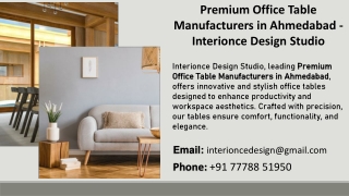 Premium Office Table Manufacturers in Ahmedabad - Interionce Design Studio
