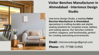 Visitor Benches Manufacturer in Ahmedabad - Interionce Design Studio