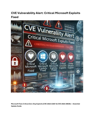 CVE Vulnerability Alert Critical Microsoft Exploits Fixed