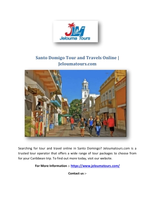 Santo Domigo Tour and Travels Online