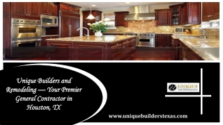 Your Premier General Contractor in Houston