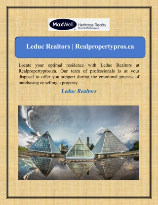 Leduc Realtors | Realpropertypros.ca
