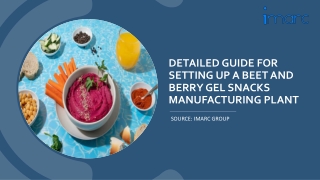 Detailed Project Report On Beet and Berry Gel Snacks Manufacturing Unit