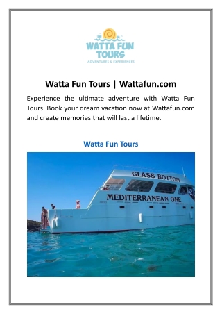 Watta Fun Tours Wattafun