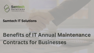 Benefits of IT Annual Maintenance Contracts for Businesses