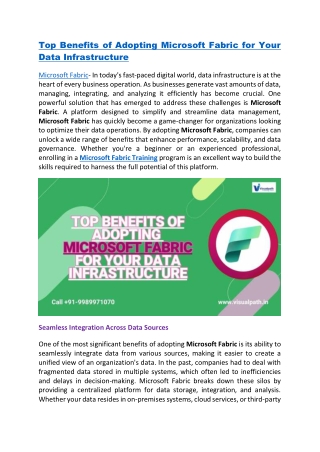 Microsoft Fabric Course | Best Microsoft Fabric Training