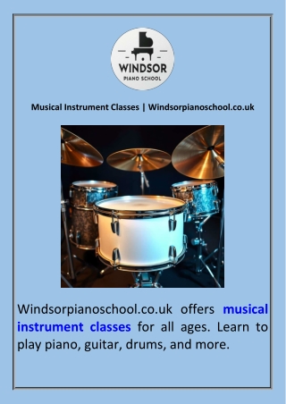 Musical Instrument Classes  Windsorpianoschool.co.uk
