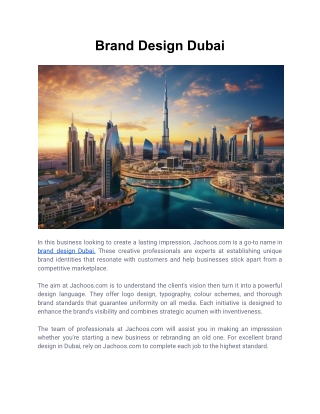 Brand design dubai