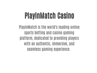 PlayinMatch Casino
