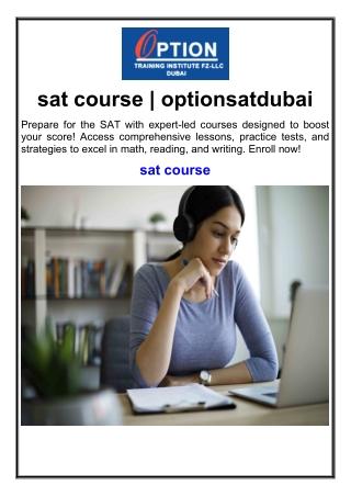 sat course | optionsatdubai