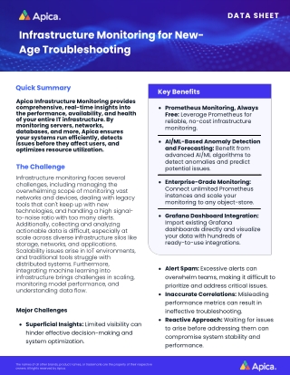 Apica Infrastructure monitoring