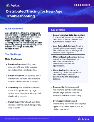 Apica distributed tracing