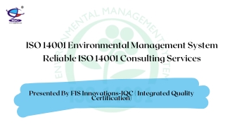 ISO 14001 Environmental Management System| Reliable ISO 14001 Consulting Service