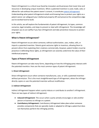 Understanding Patent Infringement_ Protect Your Rights