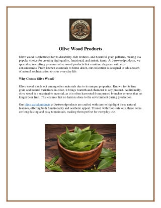 Olive Wood Products
