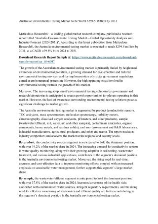 Australia Environmental Testing Market