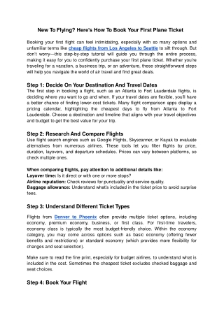 New To Flying? Here’s How To Book Your First Plane Ticket