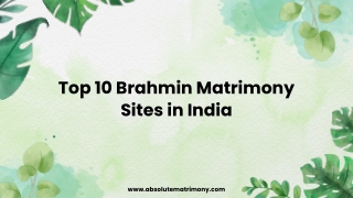 Top 10 Brahmin Matrimony Sites in India
