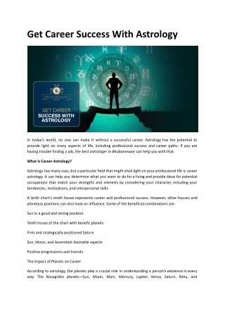 Get Career Success With Astrology