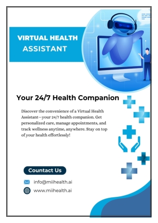 Virtual Health Assistants-Your  Health Companion