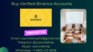 Blue Green ModerBuy Verified Binance Accountsn Bold Digital Marketing Presentation