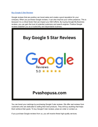 Buy Google 5 Star Reviews (1)