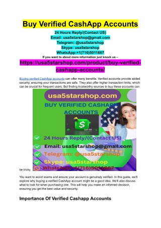 Buy Verified CashApp Accounts (6)