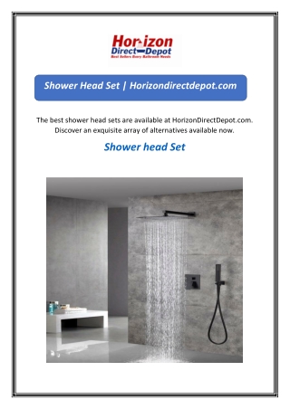 Shower Head Set | Horizondirectdepot.com