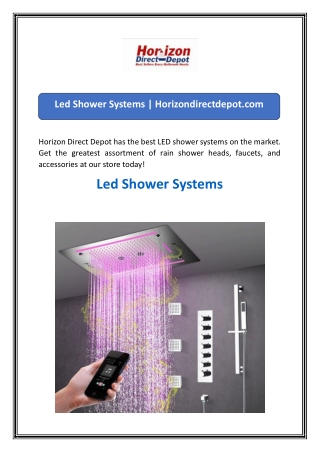 Led Shower Systems | Horizondirectdepot.com