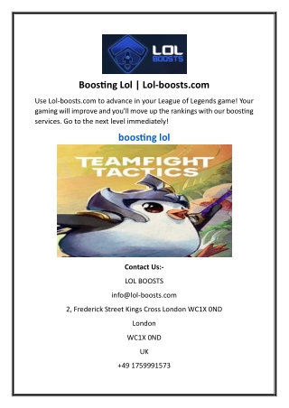 Boosting Lol  Lol-boosts.com