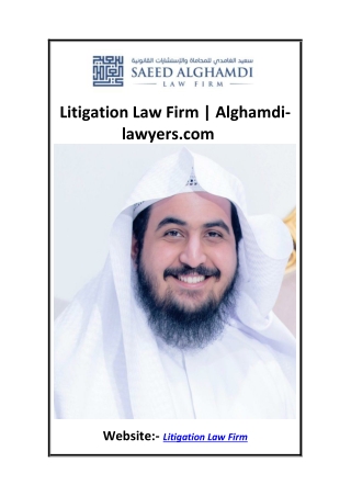 Litigation Law Firm  Alghamdi-lawyers.com