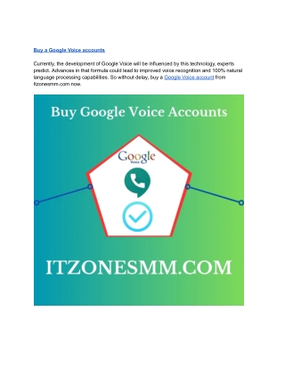Buy & Sell Google Voice Accounts