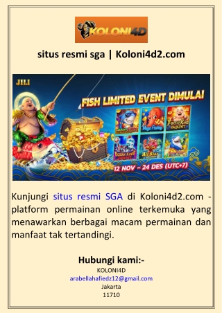 situs resmi sga  Koloni4d2.com