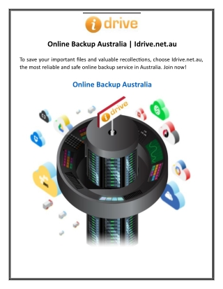 Online Backup Australia  Idrive.net.au
