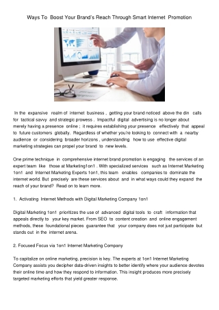 WaysToBoostYourBrandsReachThroughSmartInternetPromotion