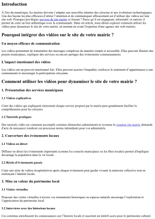 Comment utiliser les vidéos pour dynamiser le site de votre mairie ?