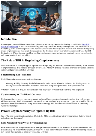 The Debate on Privacy in Crypto Transactions: What RBI Thinks