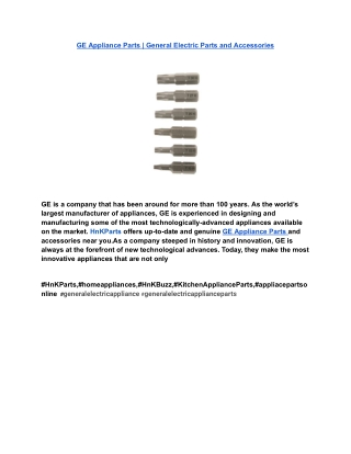 GE Appliance Parts _ General Electric Parts and Accessories