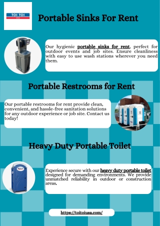 Portable Sinks For Rent