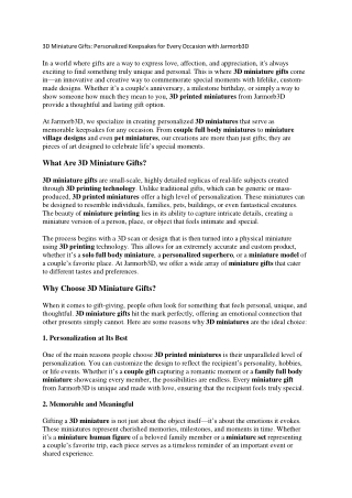 3D Printed Miniatures | Human Figures, Figurines | Miniature Set