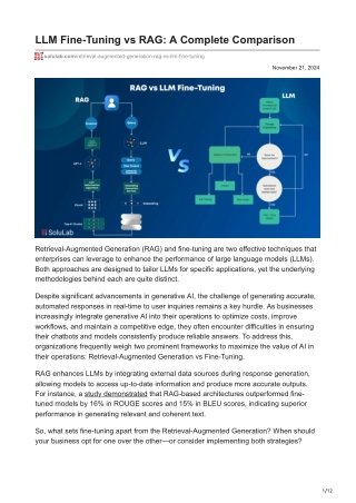 LLM Fine-Tuning vs RAG A Complete Comparison