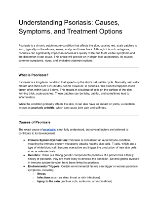 Understanding Psoriasis_ Causes, Symptoms, and Treatment Options