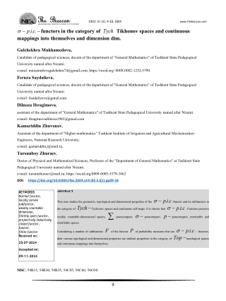 Tikhonov spaces and continuous mappings into themselves and dimension dim.