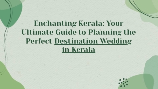 Luxury Destination Weddings in Kerala: What to Expect