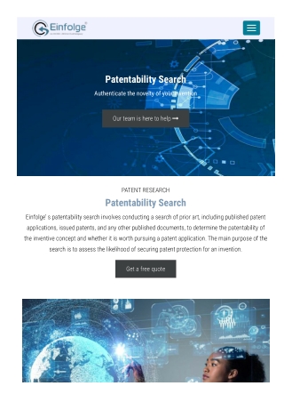 The most prominent patentability search in india